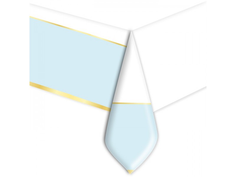 Tovaglia in plastica chic celeste140x270cm - L'Officina delle