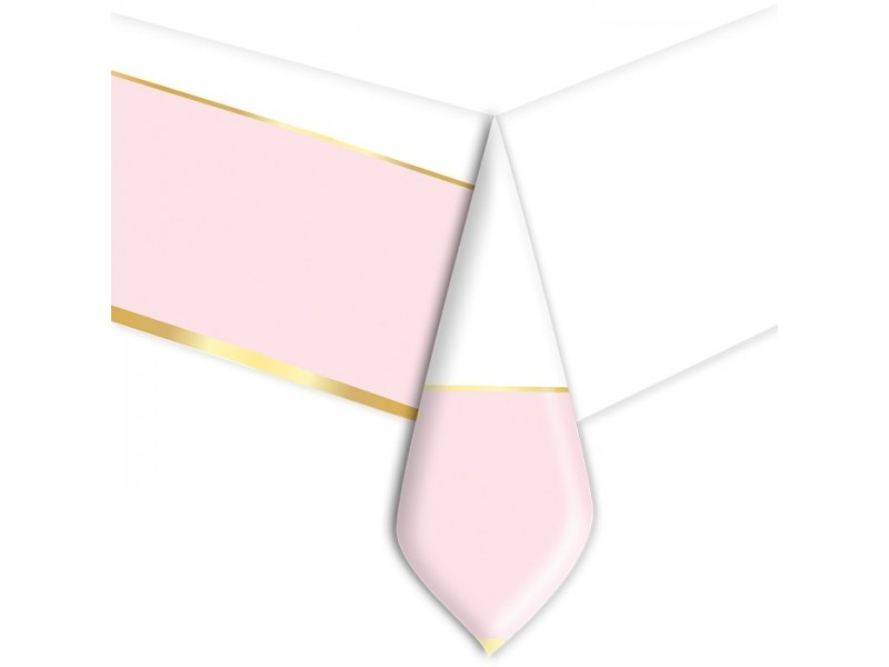 Tovaglia in plastica chic rosa 140x270cm - L'Officina delle