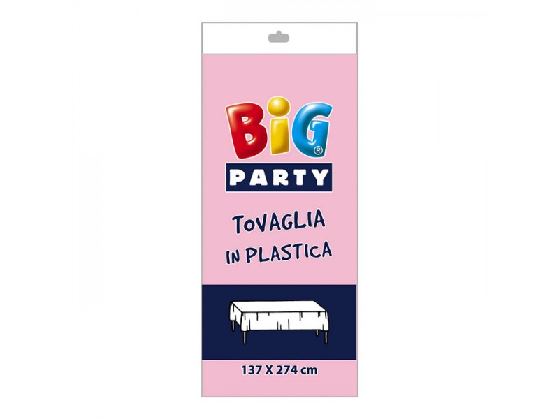 Tovaglia in plastica cm.137 x 274 Rosa - L'Officina delle feste