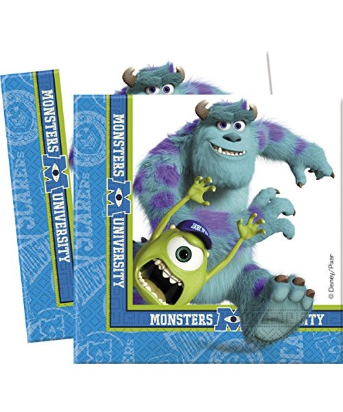 Tovagliolo 33x33 cm Monsters University 20pz - L'Officina delle