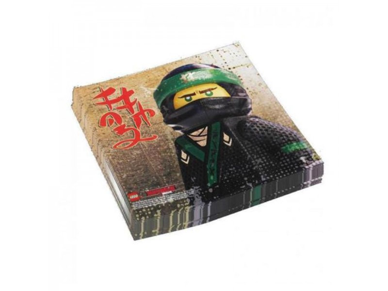 TOVAGLIOLO LEGO NINJAGO 33X33CM 20PZ - L'Officina delle feste