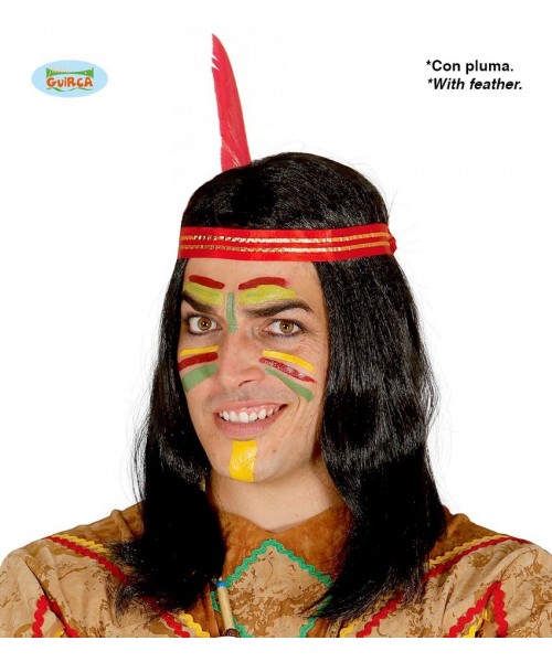 PARRUCCA INDIANO CON PIUMA