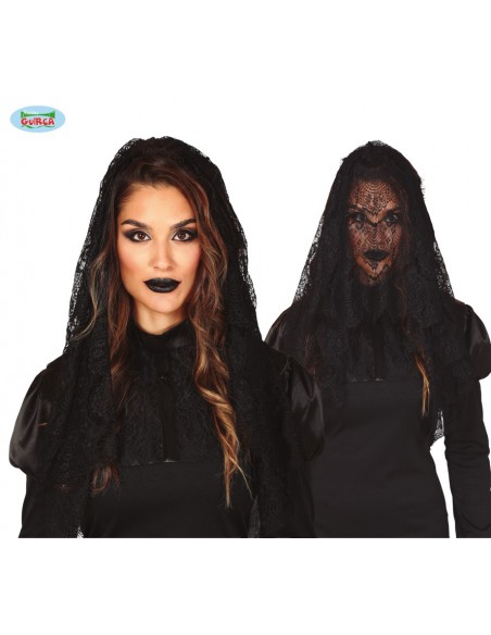 VELO IN PIZZO NERO - L'Officina delle feste