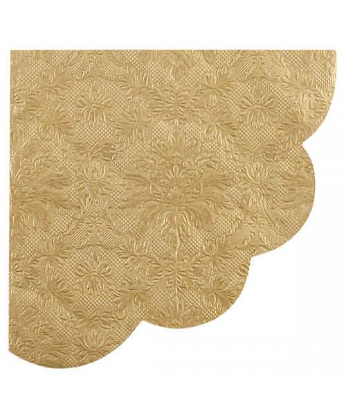 TOVAGLIOLO SMERLO ORO C/DECORO 16PZ DIAM. 33CM - L'Officina