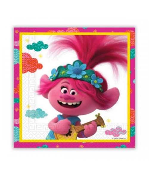 TOVAGLIOLO 33x33CM TROLLS 20PZ - L'Officina delle feste