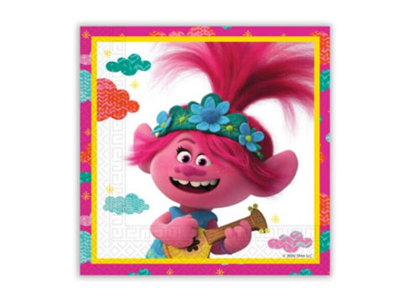 TOVAGLIOLO 33x33CM TROLLS 20PZ - L'Officina delle feste