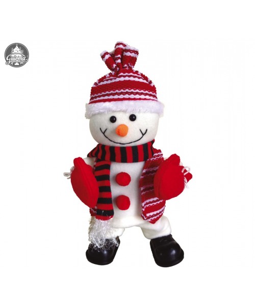 OMINO DI NEVE BALLERINO CON MUSICA 28CM - L'Officina delle feste