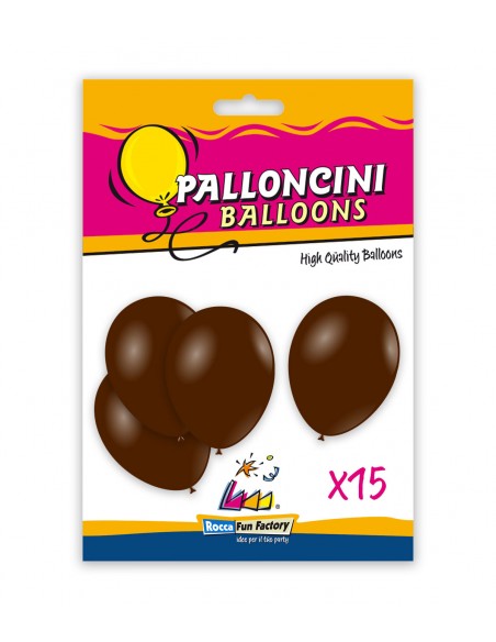 BUSTA 15 PALLONI LATTICE 12" MARRONE 30CM - L'Officina delle