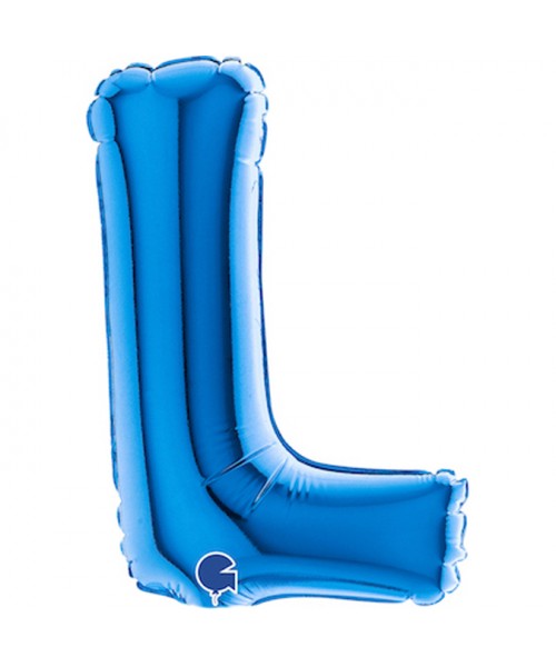 PALLONE LETTERA MINI "L" BLU CM.18 - L'Officina delle feste