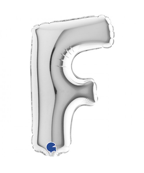 PALLONE LETTERA MINI "F" ARGENTO CM.18 - L'Officina delle feste