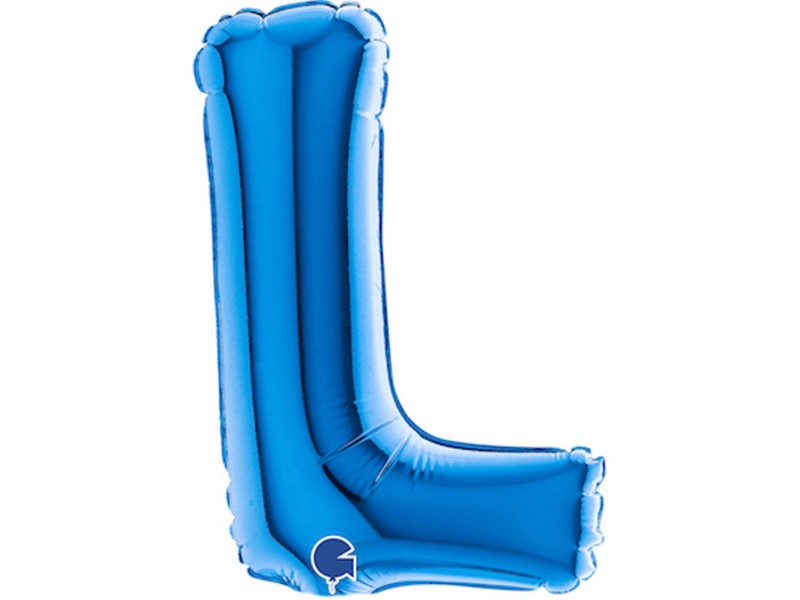 PALLONE LETTERA MINI "L" BLU CM.18 - L'Officina delle feste