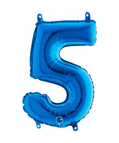 NUMERO MYLAR MEDIO BLU 5 CM. 35 - L'Officina delle feste