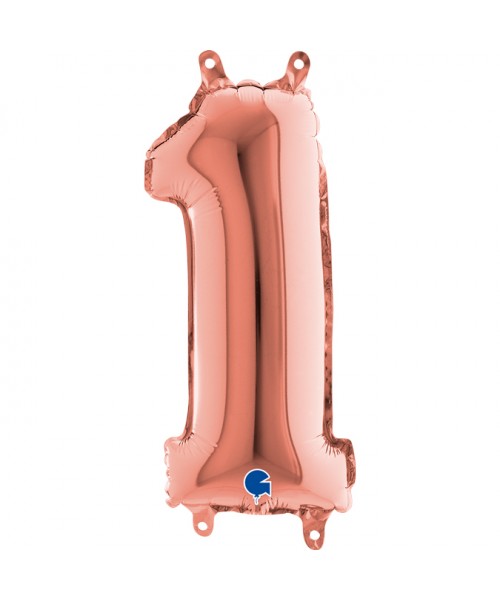 NUMERO MYLAR MEDIO ROSE GOLD 1 CM. 35 - L'Officina delle feste