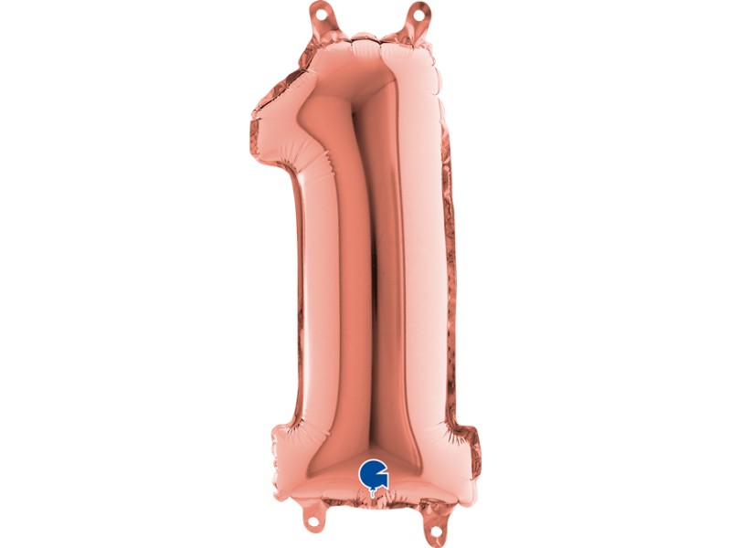 NUMERO MYLAR MEDIO ROSE GOLD 1 CM. 35 - L'Officina delle feste