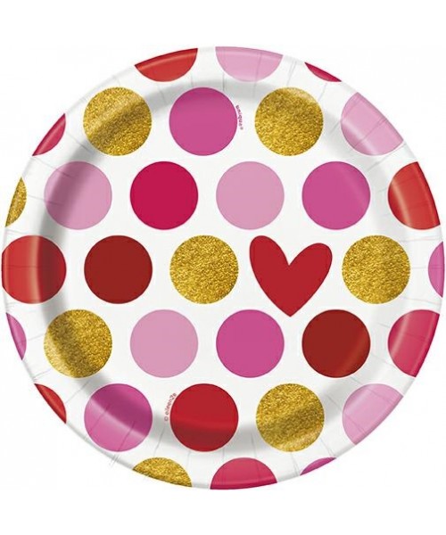 PIATTO 17CM HAPPY VALENTINE 8PZ - L'Officina delle feste
