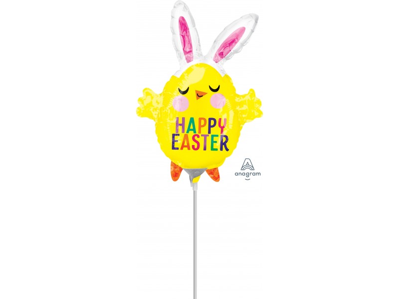 PALLONE MYLAR PULCINO HAPPY EASTER 35CM - L'Officina delle feste