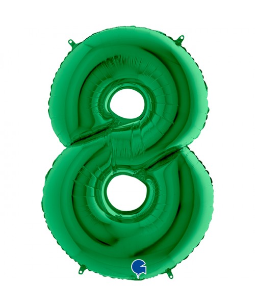 PALLONE MYLAR MEGA N. 8 VERDE CM102 - L'Officina delle feste