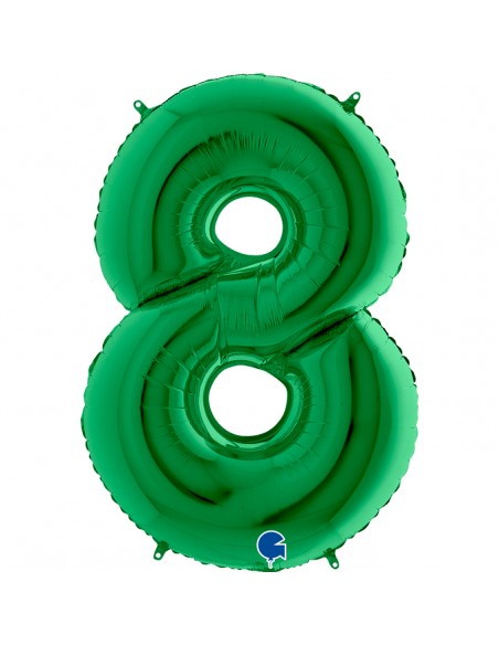 PALLONE MYLAR MEGA N. 8 VERDE CM102 - L'Officina delle feste