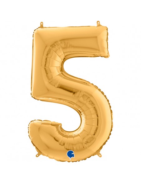 PALLONE MYLAR MEGA N. 5 ORO 102CM - L'Officina delle feste