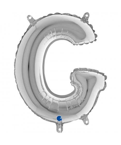 PALLONE MYLAR LETTERA " G " ARGENTO 35CM - L'Officina delle