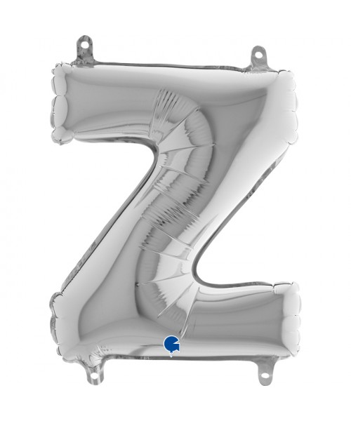 PALLONE MYLAR LETTERA " Z " ARGENTO CM.35H - L'Officina delle