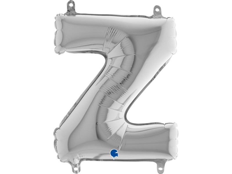 PALLONE MYLAR LETTERA " Z " ARGENTO CM.35H - L'Officina delle