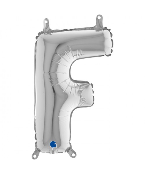 PALLONE MYLAR LETTERA " F " ARGENTO CM. 35 - L'Officina delle 2