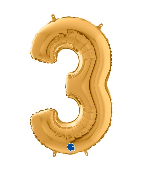 PALLONE MYLAR MEGA N. 3 ORO 102CM - L'Officina delle feste 2