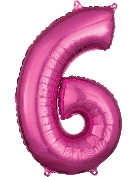 PALLONE MYLAR MEGA N. 6 - 9 FUCSIA 86CM - L'Officina delle feste