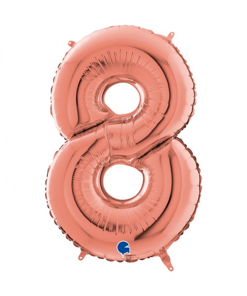 PALLONE MYLAR MEGA N. 8 ROSA GOLD 102CM - L'Officina delle feste 2