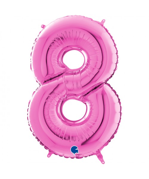 PALLONE MYLAR MEGA N. 8 FUXIA 102CM - L'Officina delle feste 2