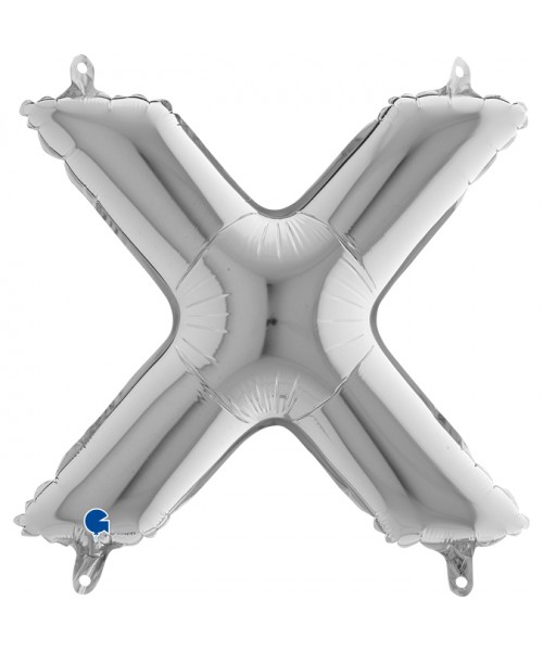 PALLONE MYLAR LETTERA " X " ARGENTO - L'Officina delle feste