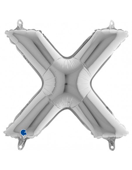 PALLONE MYLAR LETTERA " X " ARGENTO - L'Officina delle feste