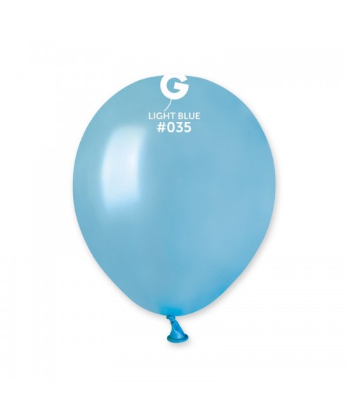 PALLONI LATTECE 5" PZ.100 CELESTE PERL - L'Officina delle feste