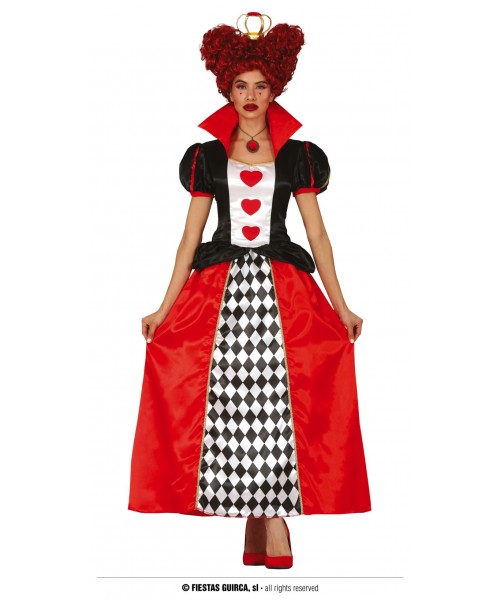 COSTUME DONNA REGINA DI CUORI TG.M 38-40 - L'Officina delle