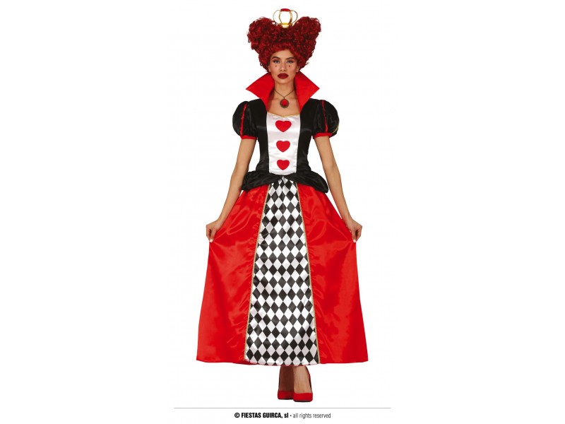 COSTUME DONNA REGINA DI CUORI TG.M 38-40 - L'Officina delle