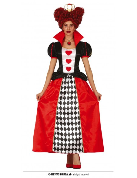 COSTUME DONNA REGINA DI CUORI TG.M 38-40 - L'Officina delle