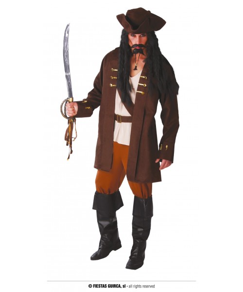COSTUME CAPITANO PIRATA UOMO TG. M 48-50 - L'Officina delle