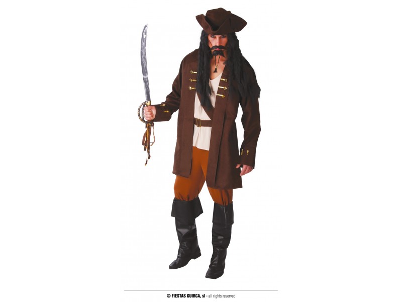 COSTUME CAPITANO PIRATA UOMO TG. M 48-50 - L'Officina delle