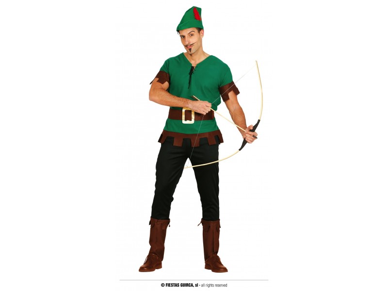 COSTUME BRIGANTE ROBIN ADULTO UOMO TG. L 50-52 - L'Officina