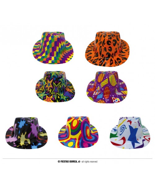 CAPPELLO GANGSTER MULTICOLOR PLASTICA 1PZ - L'Officina delle