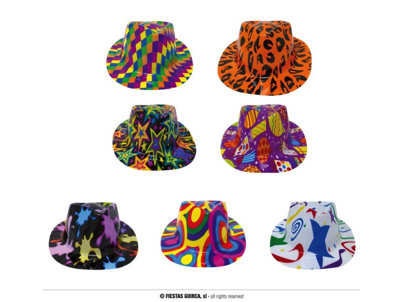 CAPPELLO GANGSTER MULTICOLOR PLASTICA 1PZ - L'Officina delle