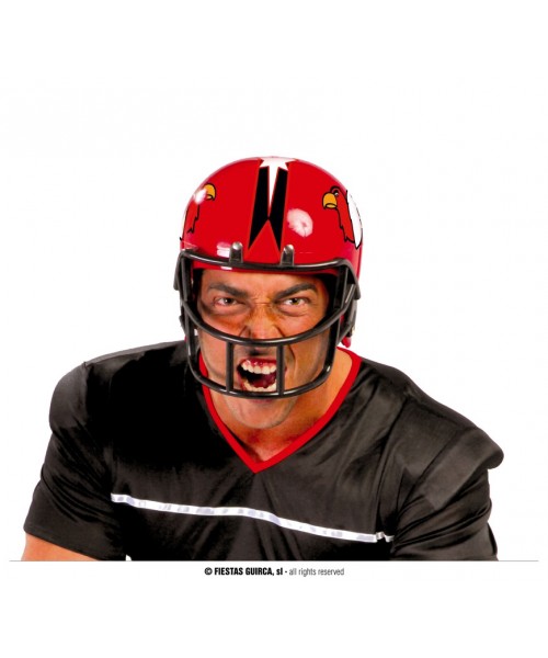 CASCO FOOTBALL AMERICANO ROSSO - L'Officina delle feste