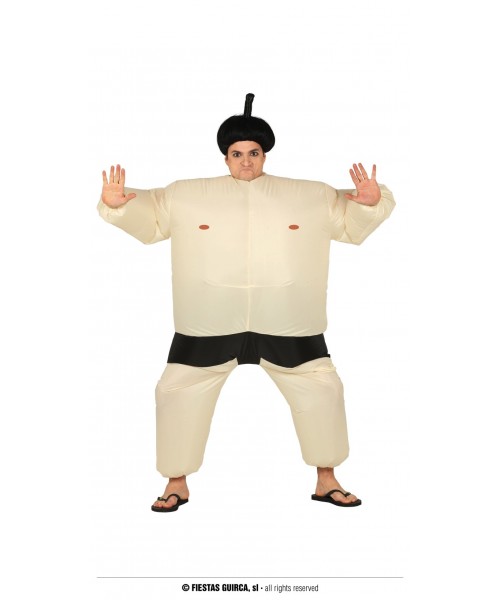 COSTUME LOTTATORE DI SUMO GONFIABILE TG. L 52-54 - L'Officina