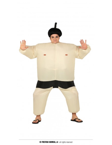 COSTUME LOTTATORE DI SUMO GONFIABILE TG. L 52-54 - L'Officina