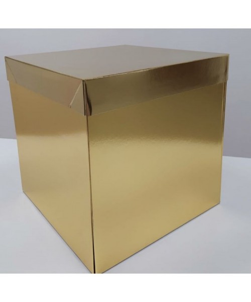 SCATOLA BOX SURPRICE CM. 50X50X65 ORO LUCIDO - L'Officina delle