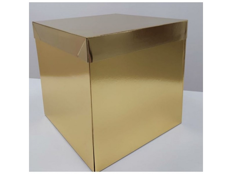SCATOLA BOX SURPRICE CM. 50X50X65 ORO LUCIDO - L'Officina delle
