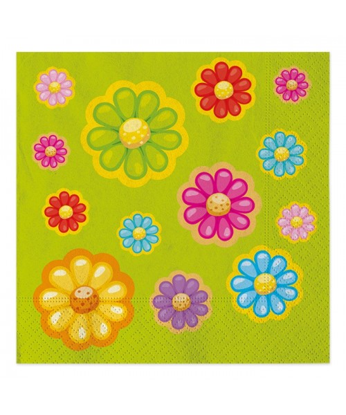 20 TOVAGLIOLI 33X33 FIORI PETALOSO - L'Officina delle feste