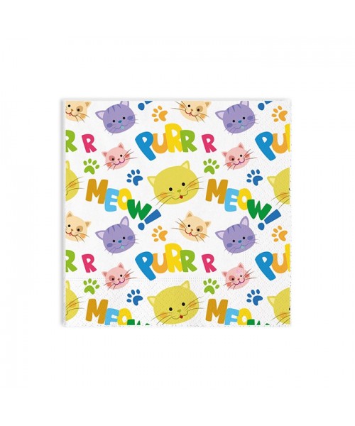 20 TOVAGLIOLI 33X33 GATTINI - L'Officina delle feste