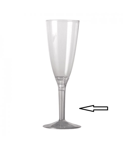 BASI FLUTE TRASPARENTE IN PLASTICA H.8 CM CONF. 20PZ -